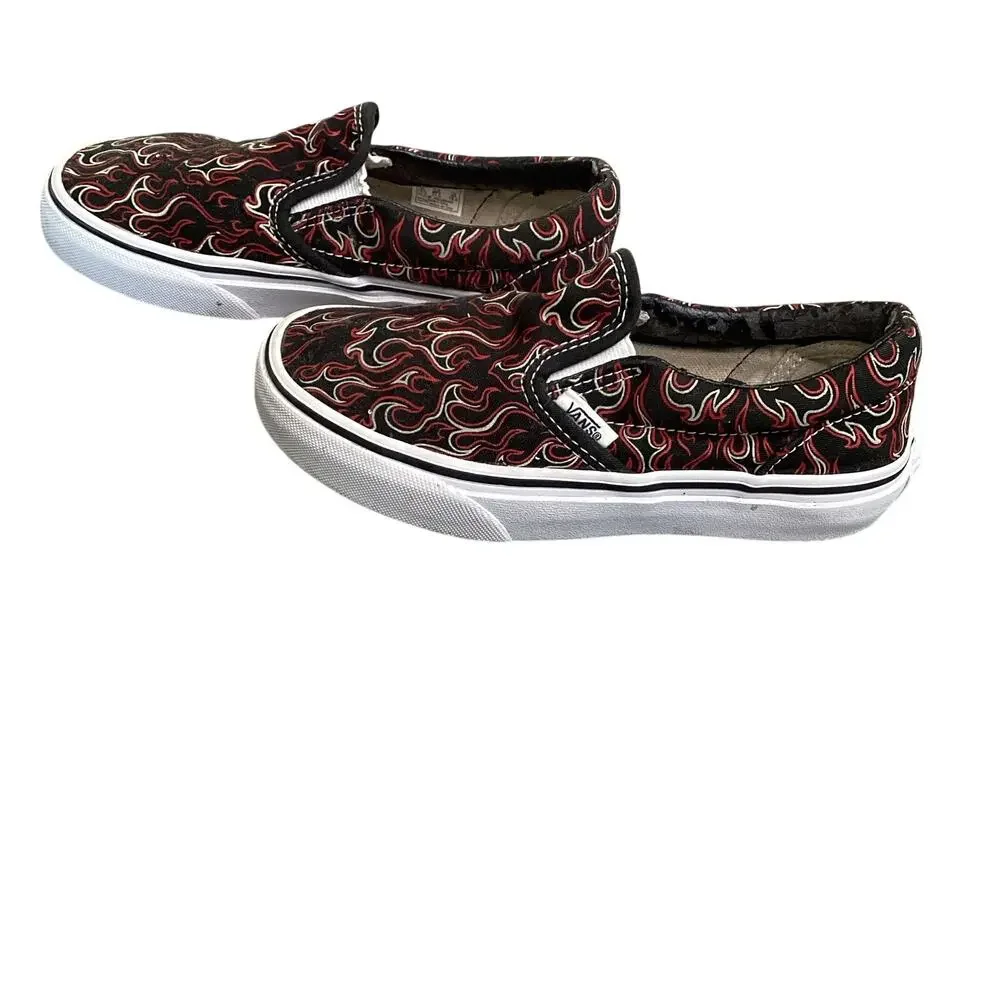 Vans Flame Slip On Sneakers Kids 13.5 🔥